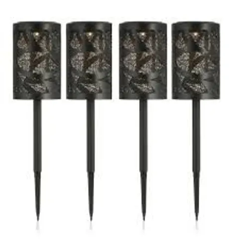 OUTLET GARDEN REFLECTIONS 4 X FRETWORK WARM WHITE SOLAR LIGHTS