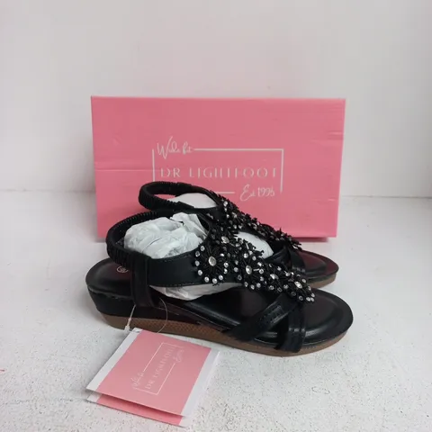 PENELOPE BLACK SANDALS – UK 3 (WOMEN) – BOXED
