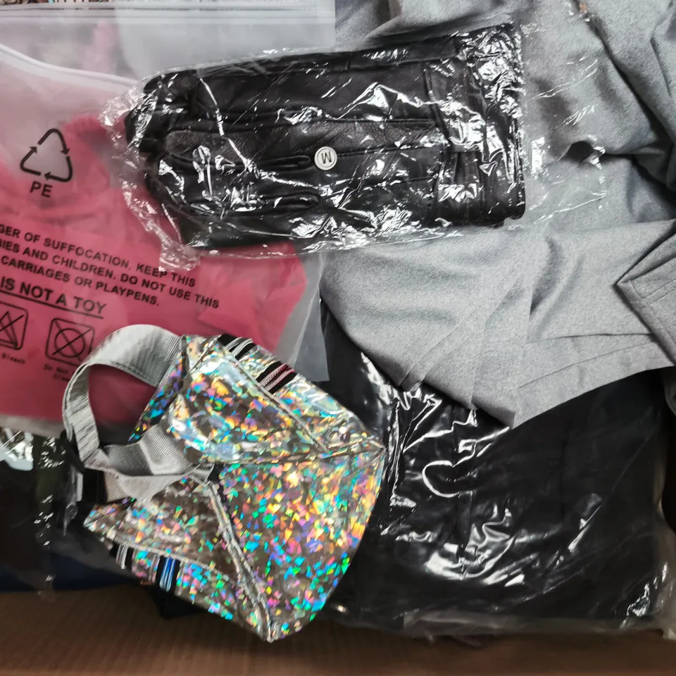 APPROXIMATELY 20 ASSORTED CLOTHING AND FASHION PRODUCTS IN VARIOUS STYLES AND SIZES - COLLECTION ONLY