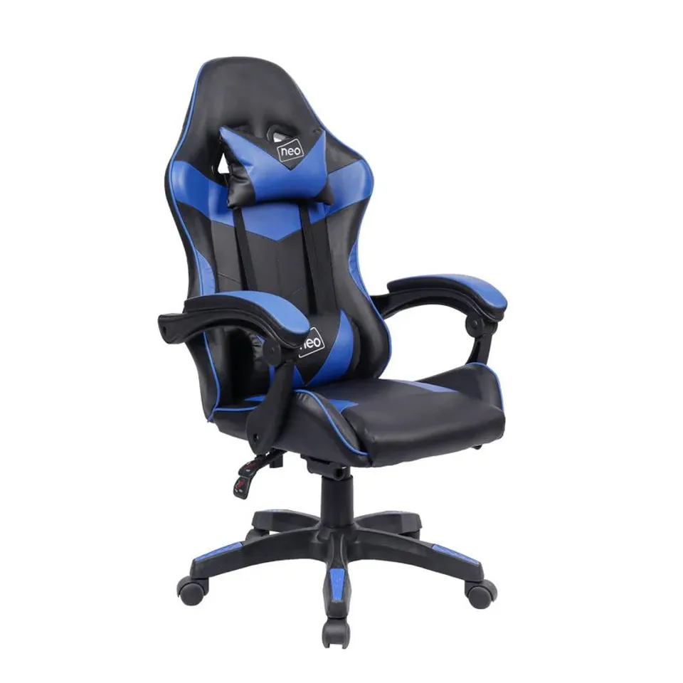 BOXED NEO FAUX LEATHER GAMING CHAIR - BLACK (1 BOX)