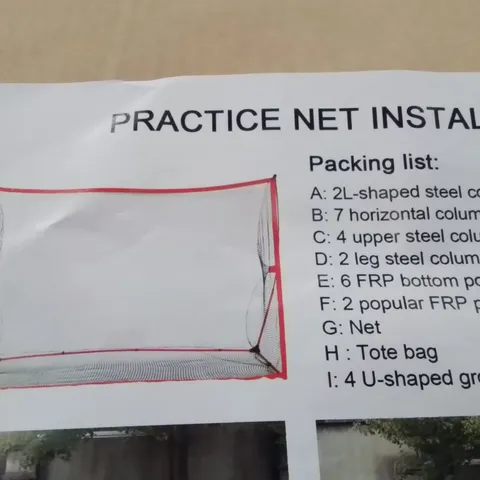 BOXED SPORTS PRACTICE NET/FOOTBALL GOAL