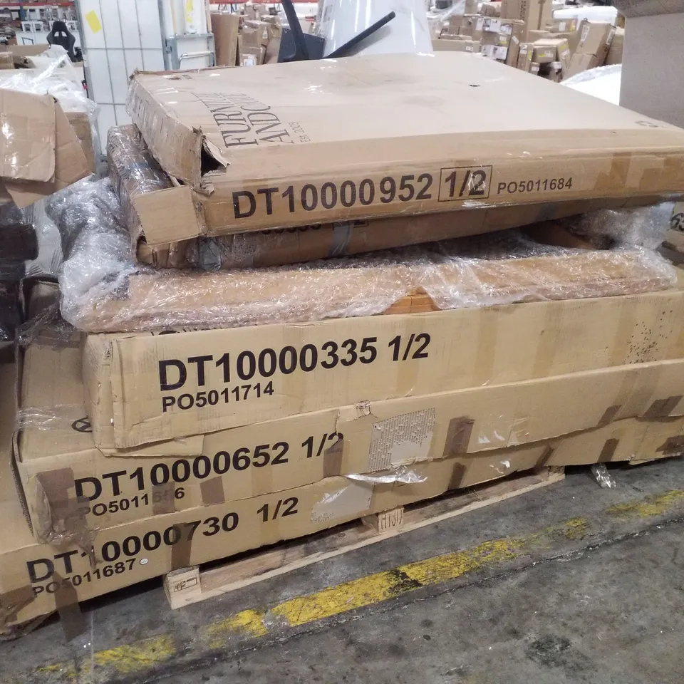 PALLET CONTAINING ASSORTED FLATPACK FURNITURE PARTS 