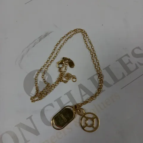 CRAFTD LONDON PENDANT GOLD NECKLACE - HAPPINESS