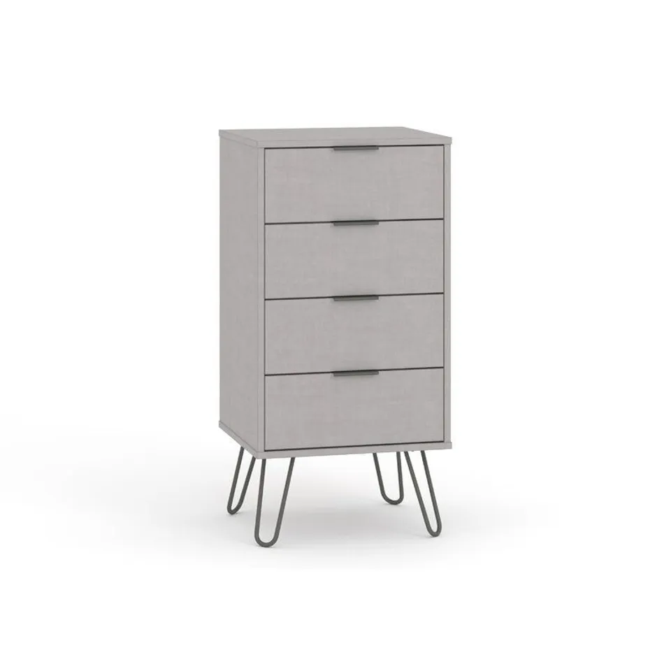 BOXED BROCKVILLE 4 DRAWER NARROW CHEST OF DRAWERS