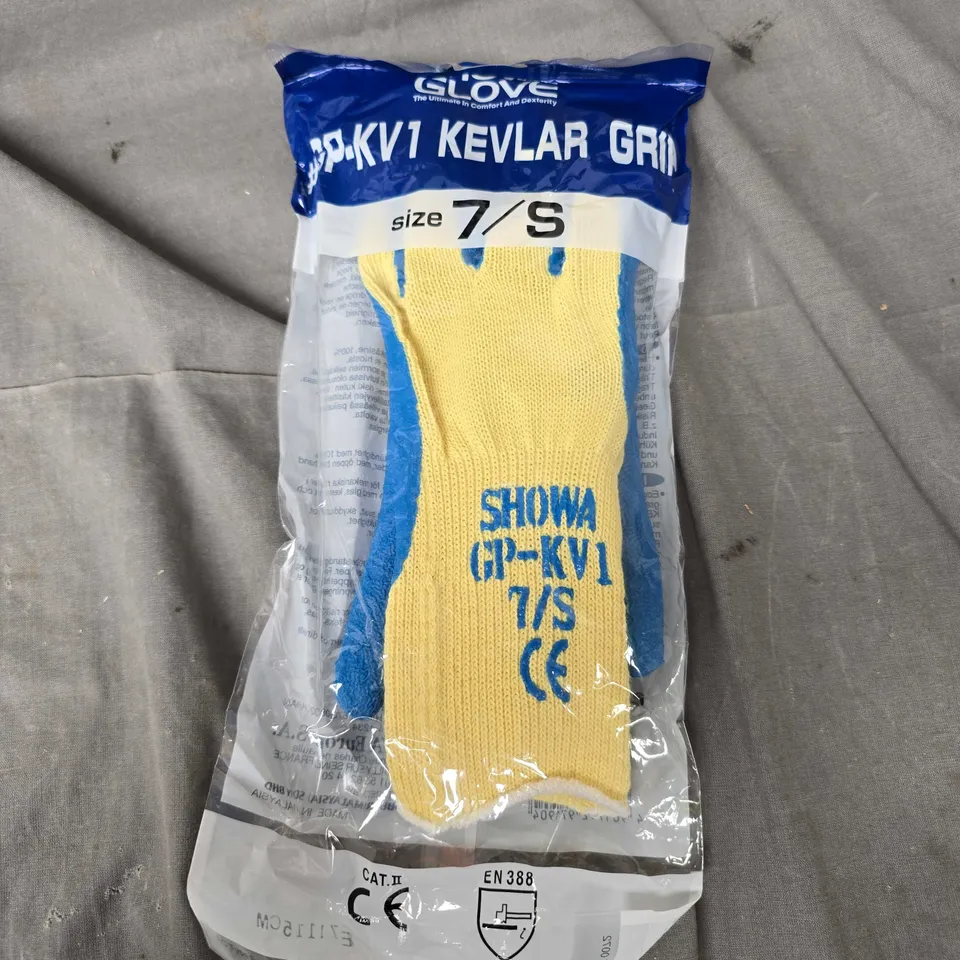 10 X PAIRS OF SHOWA GP-KV1 KEVLAR SAFETY GLOVES - S