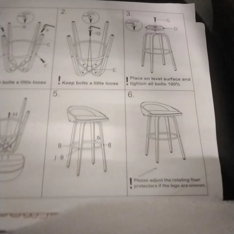 BOXED BARSTOOL - BLACK/BROWN
