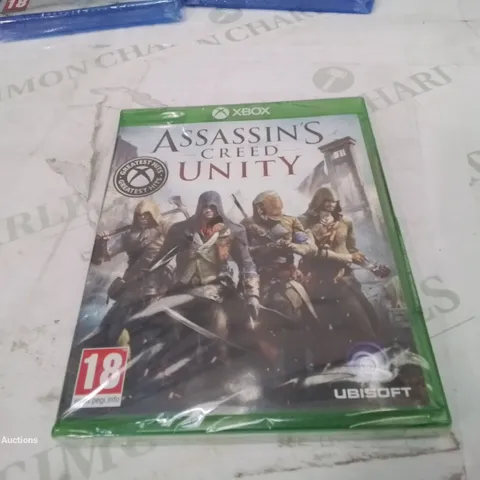 BOXED AND SEALED ASSASSIN'S CREED UNITY XBOX GAME.