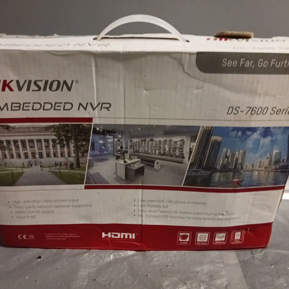 BOXED HIKVISION DS-7600 SERIES EMBEDDED NVR - HD NETWORK DIGITAL VIDEO RECORDER