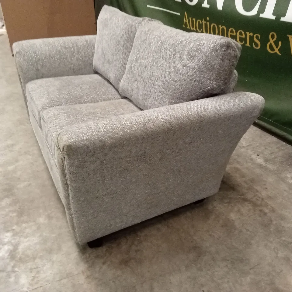 DURY CHUNKY WEAVE 2 SEATER STANDARD BACK SOFA - GREY RRP £549