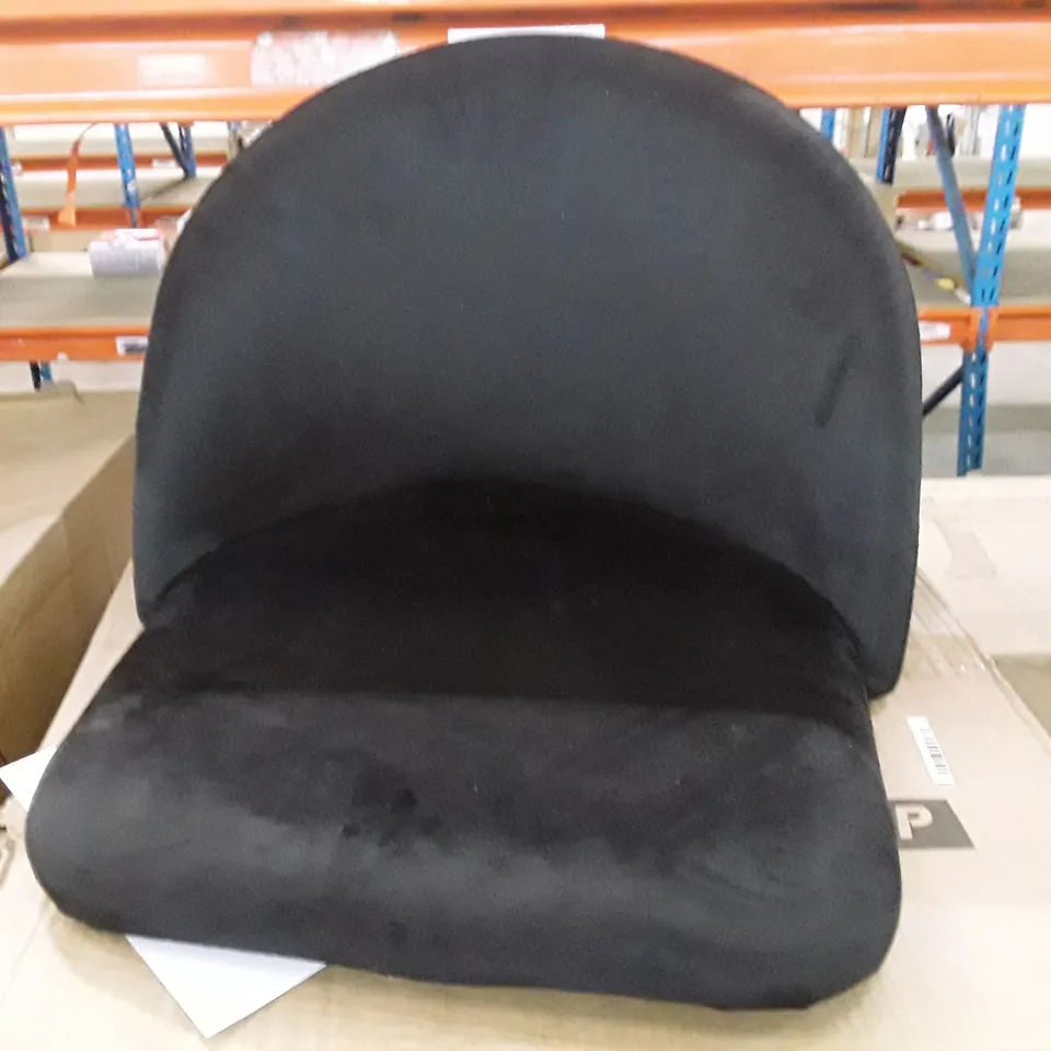 BOXED SET OF 2 BLACK VELVET BAR STOOLS