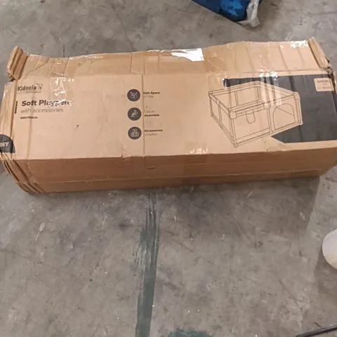 BOXED KEPLIN SOFT PLAYPEN WITH ACCESSORIES FOR KIDS GREY COLOURS