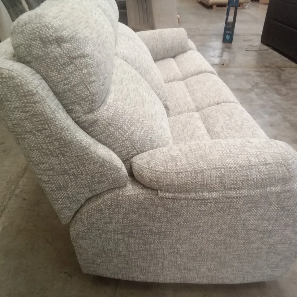 DESIGNER G PLAN MADE KINGSBURY 3 SEATER SOFA - REMCO LIGHT GREY FABRIC 