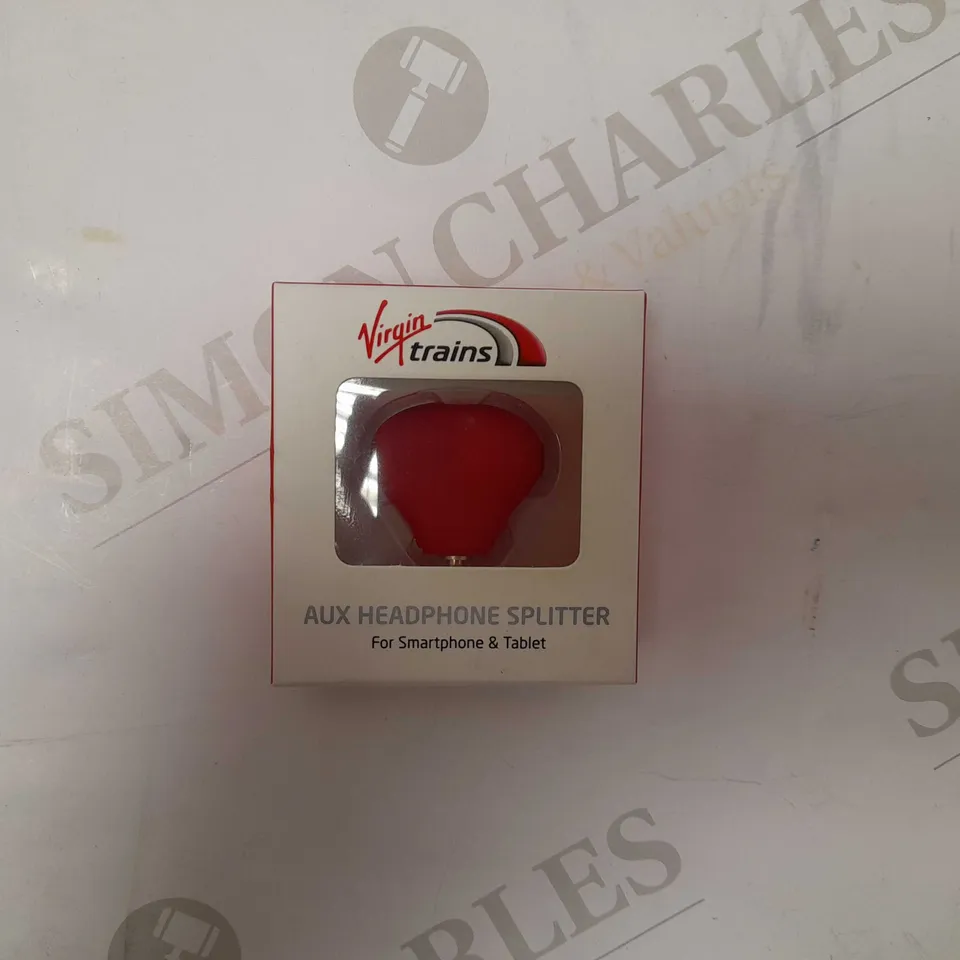 BOX OF APROX 10 VIRGIN TRAINS AUX HEADPHONES SPLITTERS 3.5MM