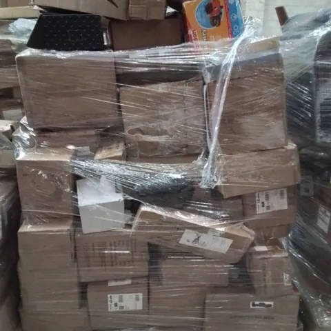 PALLET CONTAINING VARIOUS ASSORTED ITEMS TO INCLUDE, CORDLESS DRILL, ELECTRIC KETTLE,  HANDHELD PRESSURE WASHER, KIDS HENRY HOOVER AND LOTS MORE UNMARKED BOXED ITEMS 