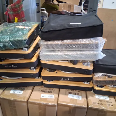 APPROXIMATELY 14 ASSORTED UNBOXED MARLEY TURNTABLES