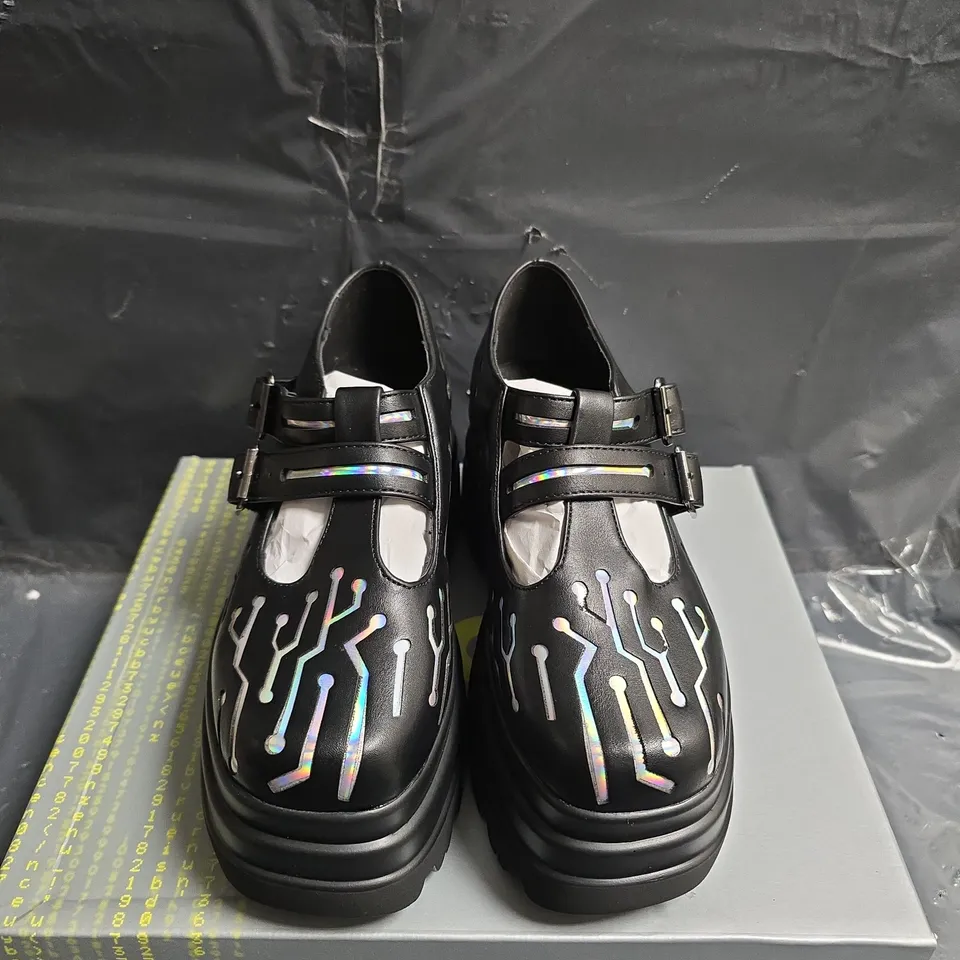 BOXED PAIR OF KOI CYBERNETIC STOMPER MARY JANES - UK SIZE 3
