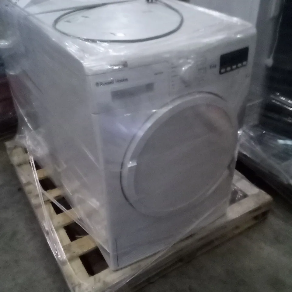 HOOVER HLEC8LG FREESTANDING CONDENSER TUMBLE DRYER AND RUSSELL HOBBS FREESTANDING CONDENSER DRYER WHITE