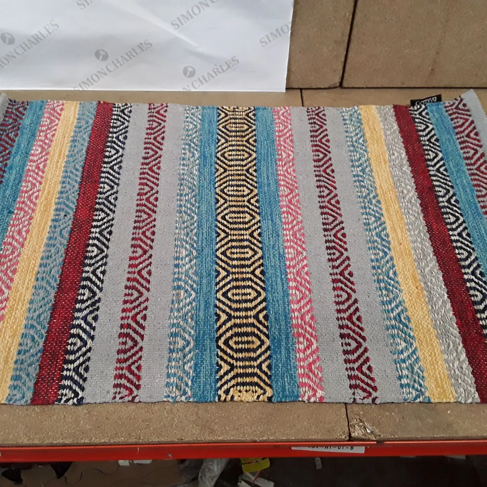 SFFRON HANDMADE KILIM COTTON RED/YELLOW RUG 90×60CM