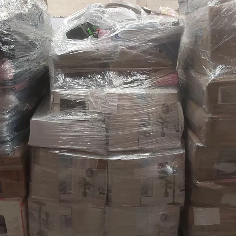 PALLET OF ASSORTED E-COMMERCE GOODS AND PRODUCTS TO INCLUDE: OSCILLATING FANS, KIDS HELMET, COOLER BOX ECT