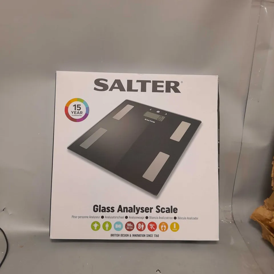 SALTER BLACK GLASS ANALYSER SCALE RRP £25