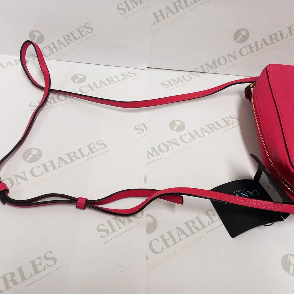 LANVIN PARIS BRIGHT PINK MINI CROSS BODY BAG