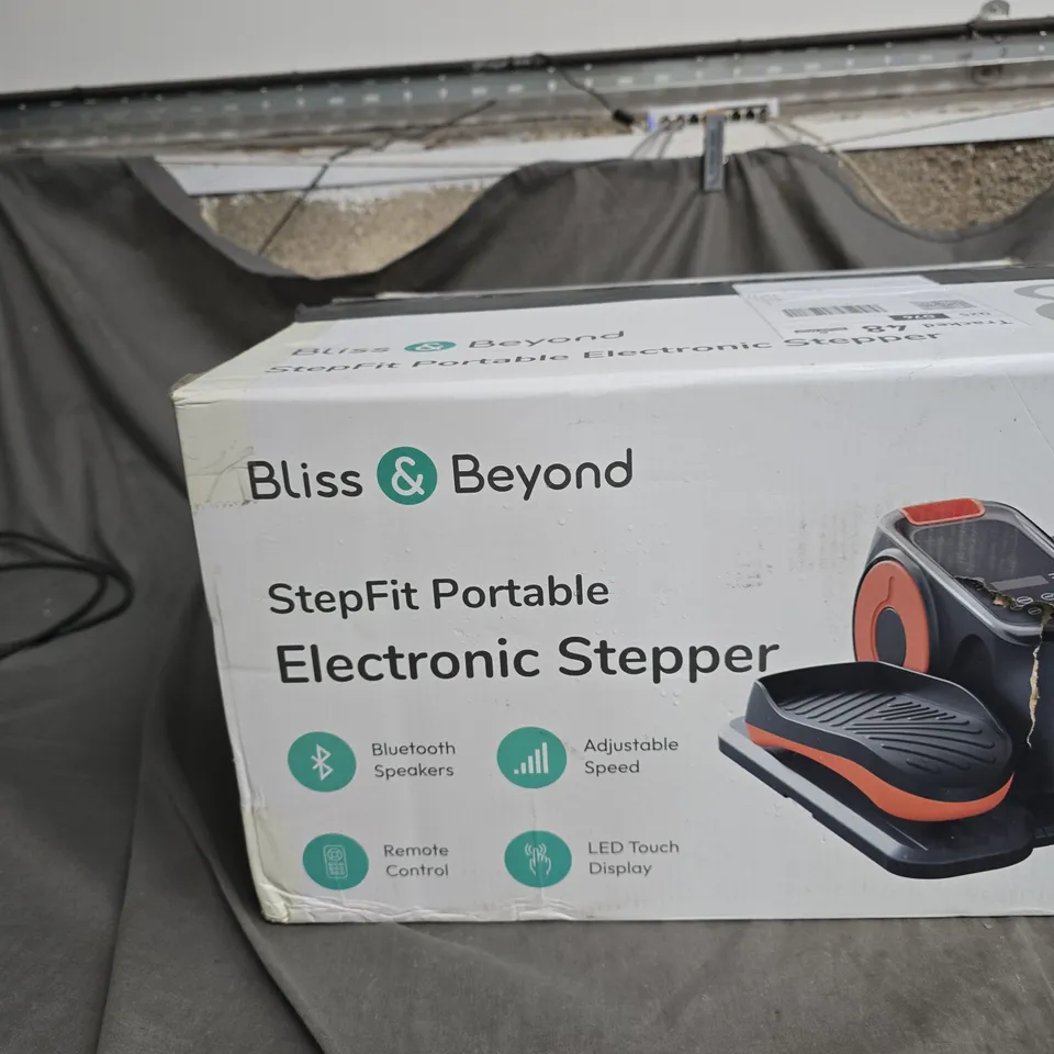 BLISS & BEYOND STEPFIT PORTABLE ELECTRONIC STEPPER – BOXED