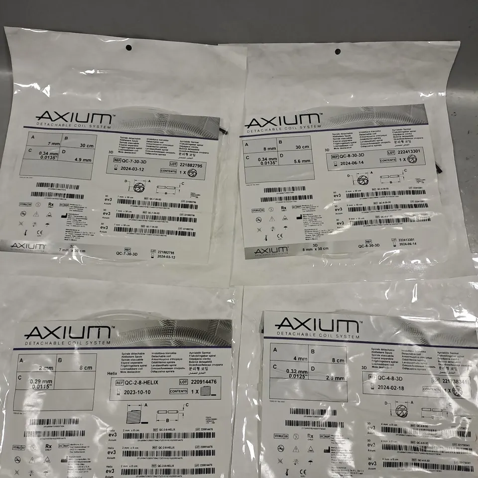 APPROXIMATELY 10 AXIUM DETACHABLE COILS IN VARIOUS SPECIFICATIONS 