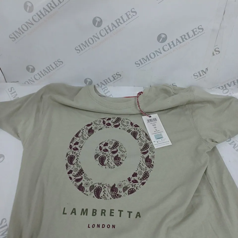 BOX OF APPROXIMATELY 5 ASSORTED LAMBRETTA T-SHIRTS IN VARIOUS STYLES & SIZES 