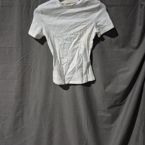 ADANOLA COTTON SHORT SLEEVE TOP – WHITE, UK XXS (XXS)