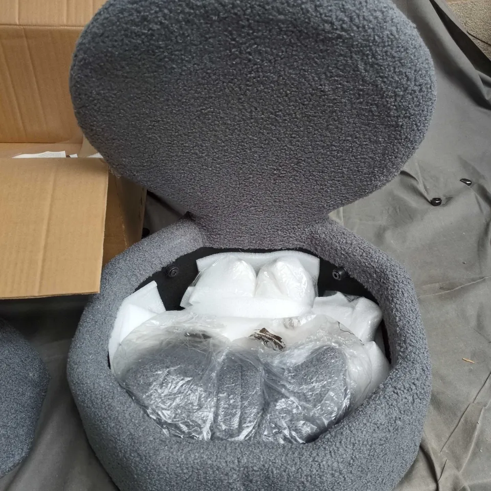 GARVEE GREY FABRIC LOUNGE CHAIR