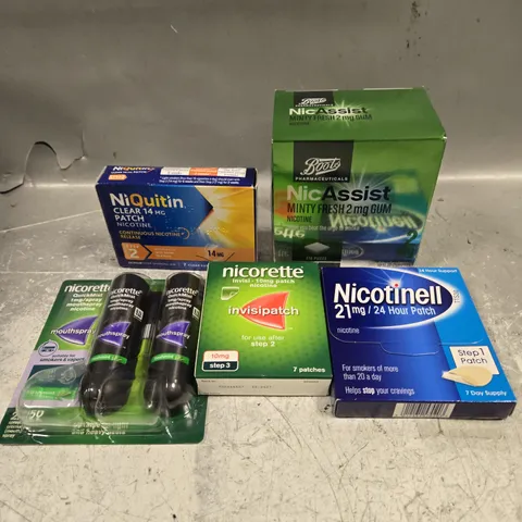 APPROXIMATELY 15 ASSORTED SMOKING PREVENTION AID PRODUCTS - COLLECTION ONLY