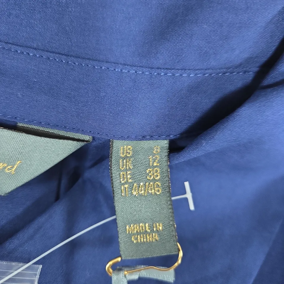 RUTH LANGFORD WOMEN'S BLUE BUTTON-DOWN SHIRT – UK 12 (US 8 / IT 44/46)