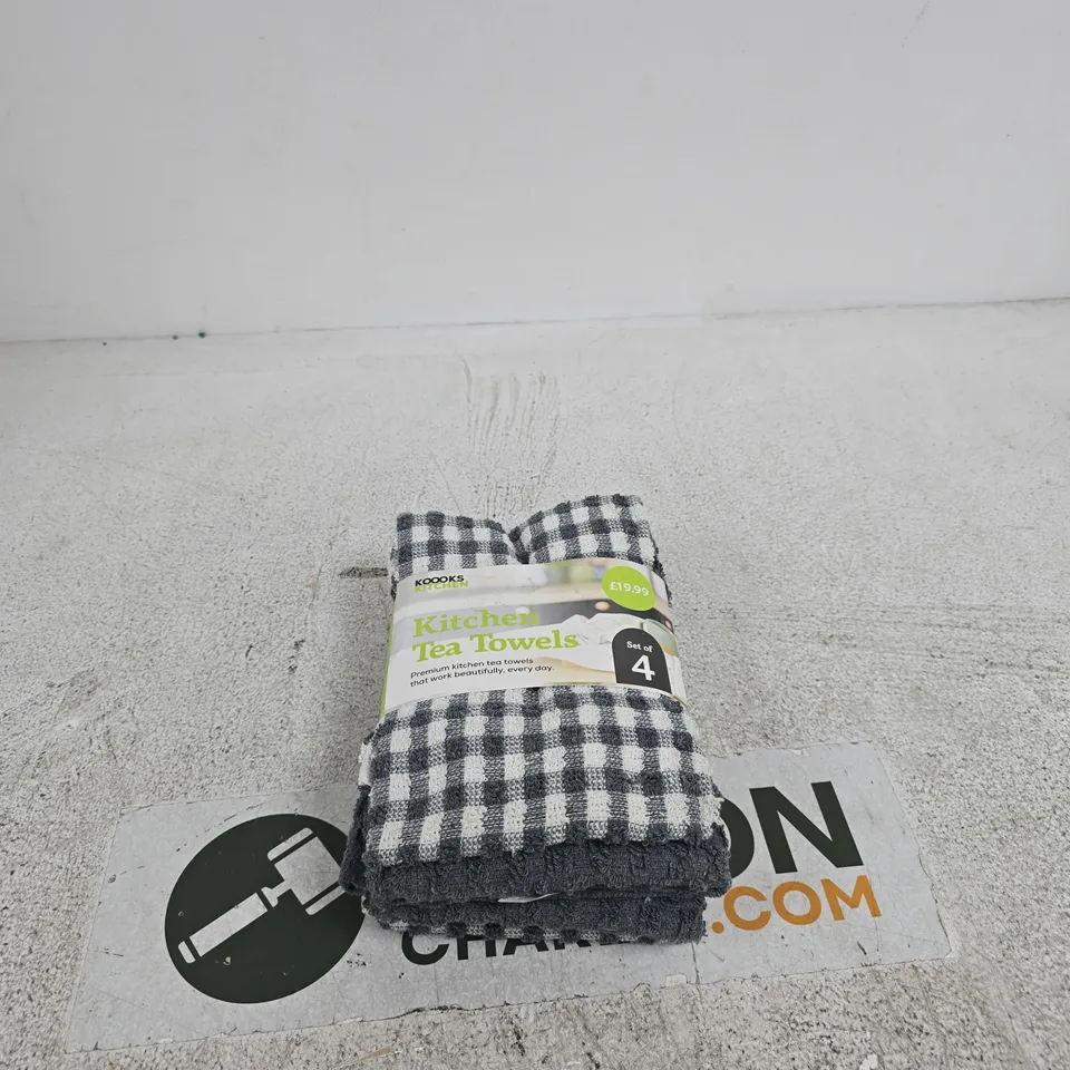 KOOOKS KITCHEN KITCHEN TEA TOWELS 4 PACK 