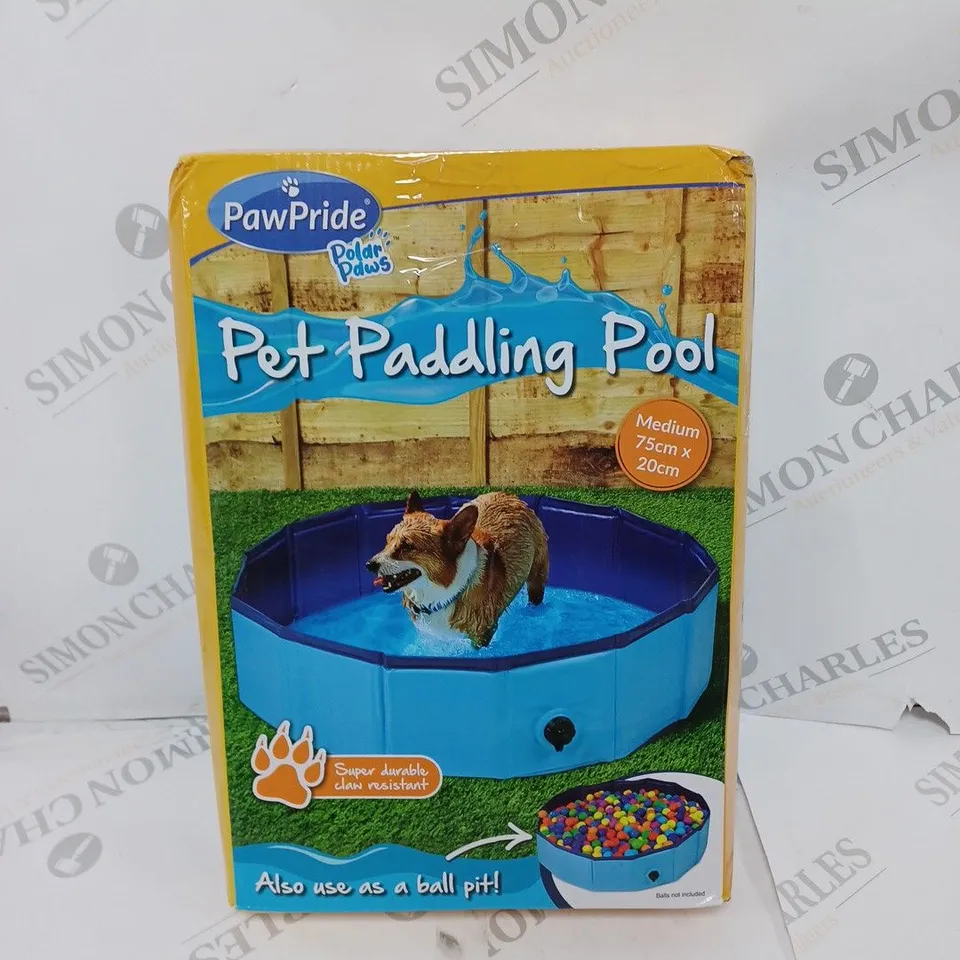 BOXED PAW PRIDE PET PADDLING POOL - MEDIUM