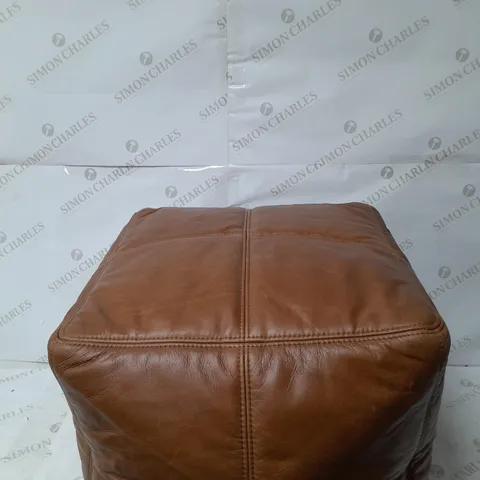 ICON FOOTSTOOL POUFFE IN TAN