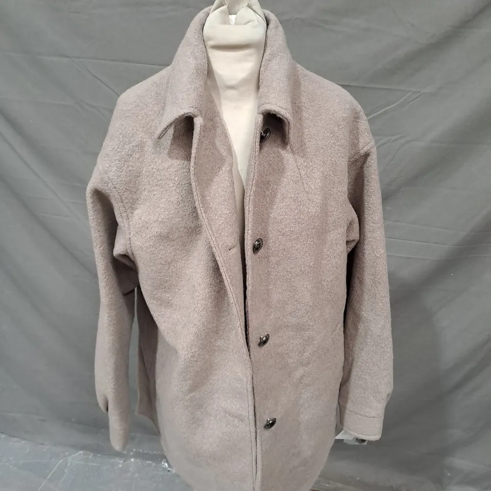 HELENE BERMAN WOOL SHACKET IN GREY - SIZE 16