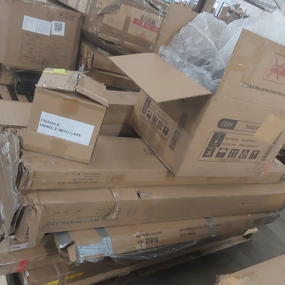 PALLET CONTAINING A LARGE QUANTITY OF ASSORTED FURNITURE PARTS