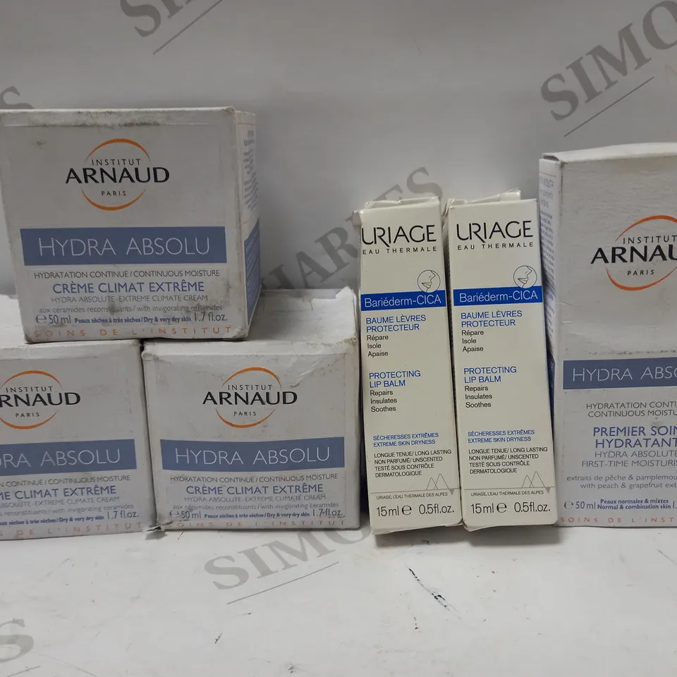 LOT OF 8 ASSORTED SKINCARE PRODUCTS TO INCLUDE CLIMATE CREAM, PROTECTING LIP BALM, FIRST TIME MOISTURIZER