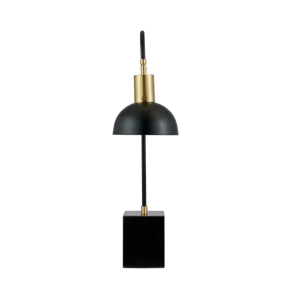 BOXED SUMLIN 63CM BLACK/GOLD DESK LAMP (1 BOX)