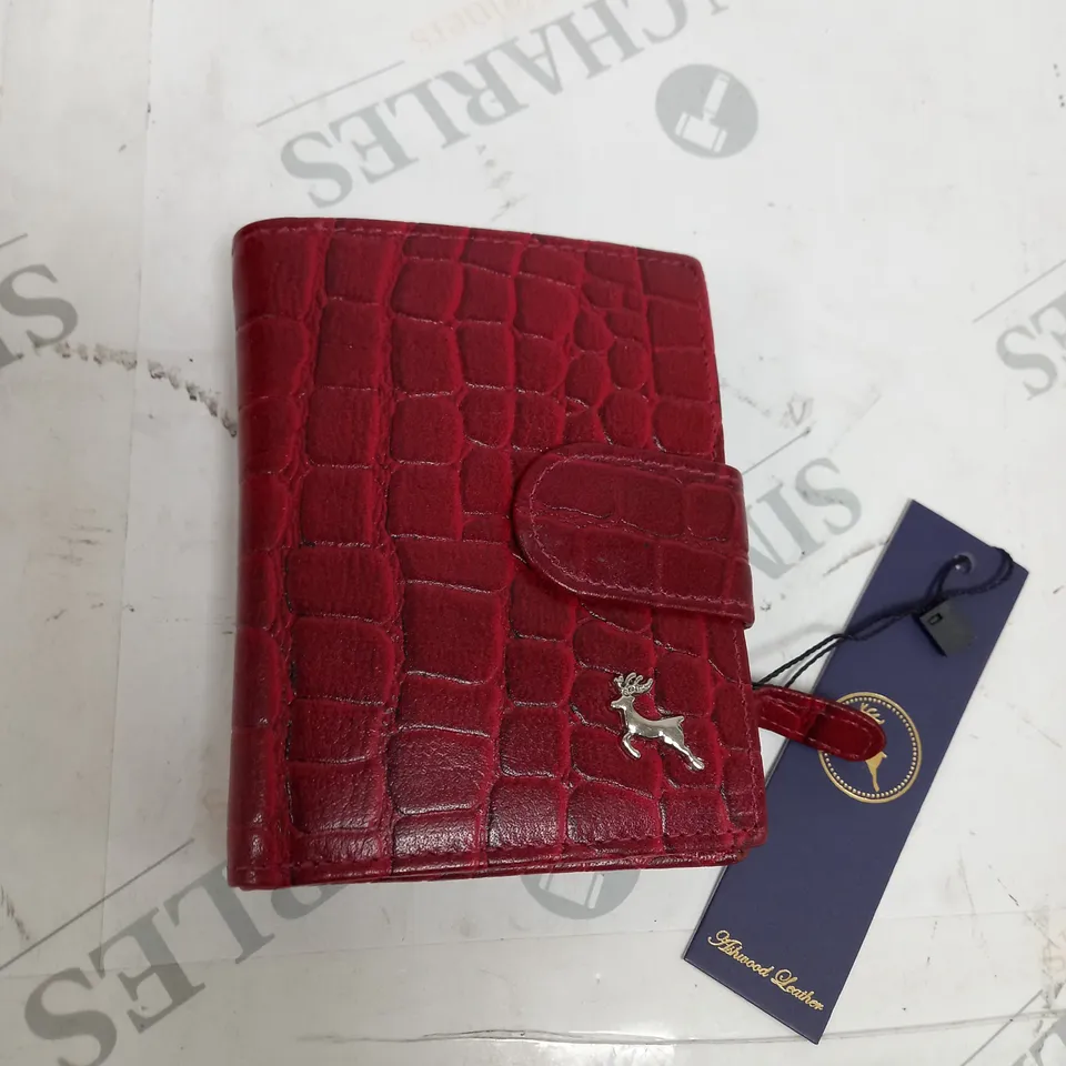 ASHWOOD LEATHER RED GENUINE LEATHER BAG AND PURSE SET 