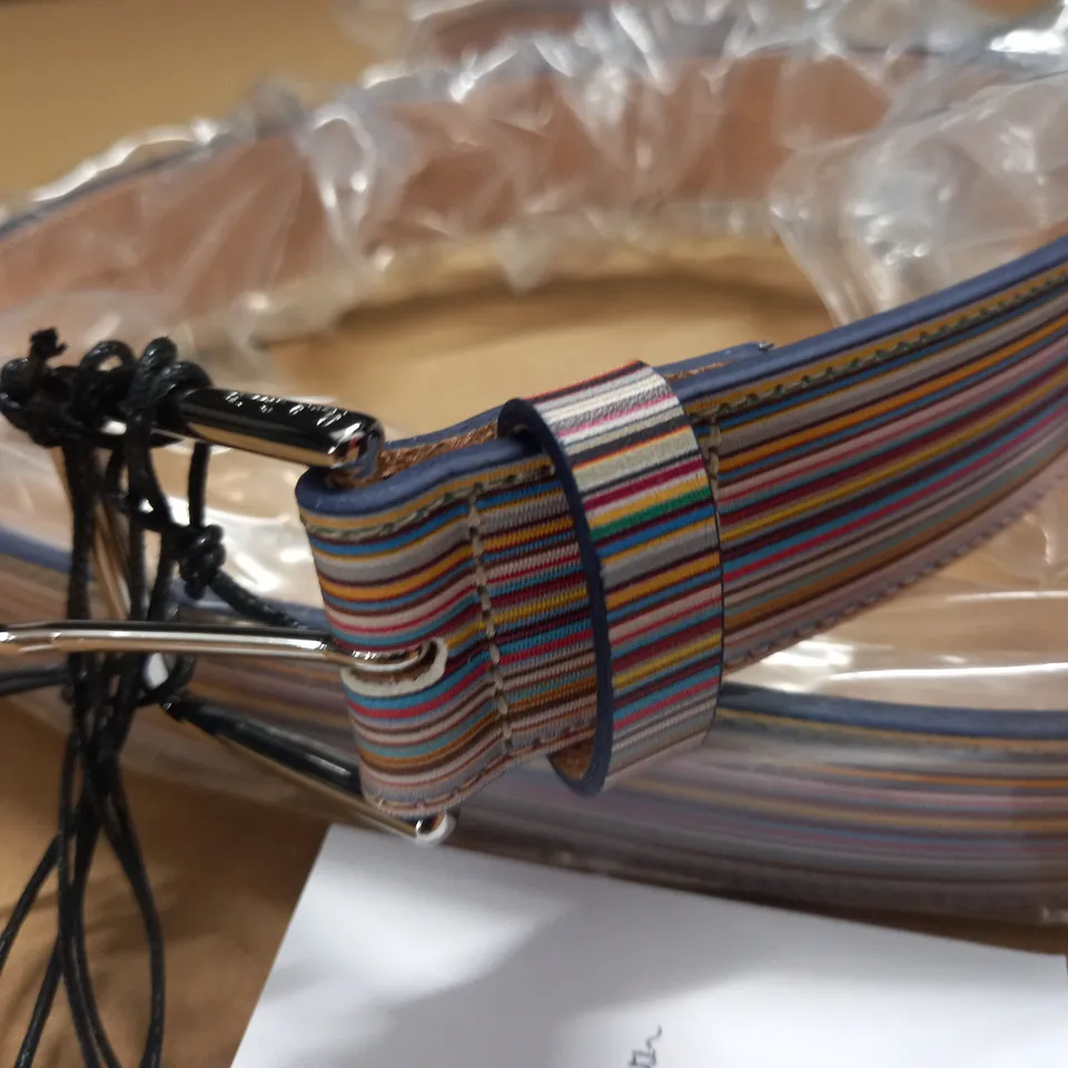 PAUL SMITH STRIPED BELT IN MULTI