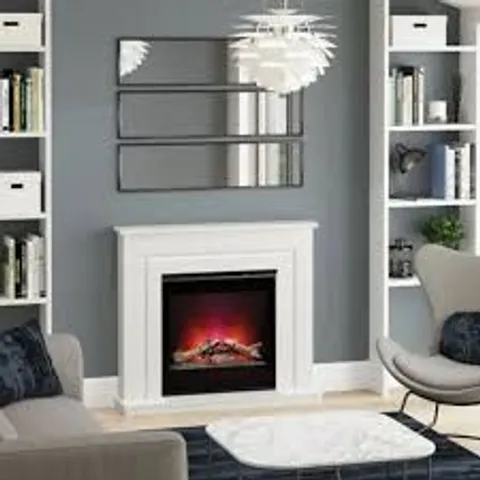 BOXED ORWELL ELECTRIC FIREPLACE - WHITE (1 BOX)