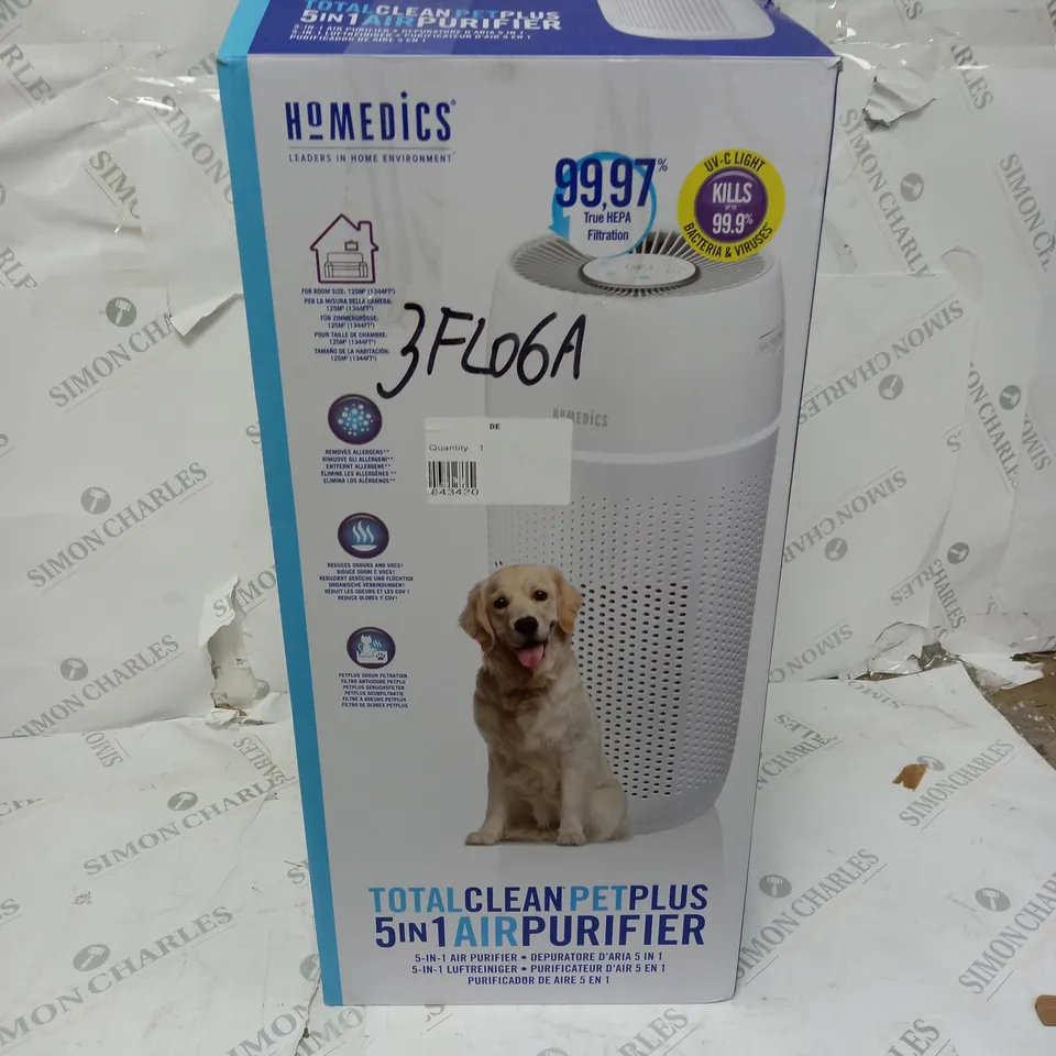 HOMEDICS TOTAL CLEAN WHITE AIR PURIFIER