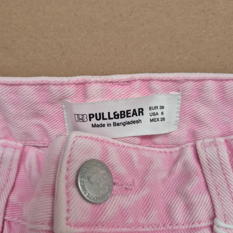 PULL & BEAR PINK DENIM JEANS – UK 10 (EU 38)