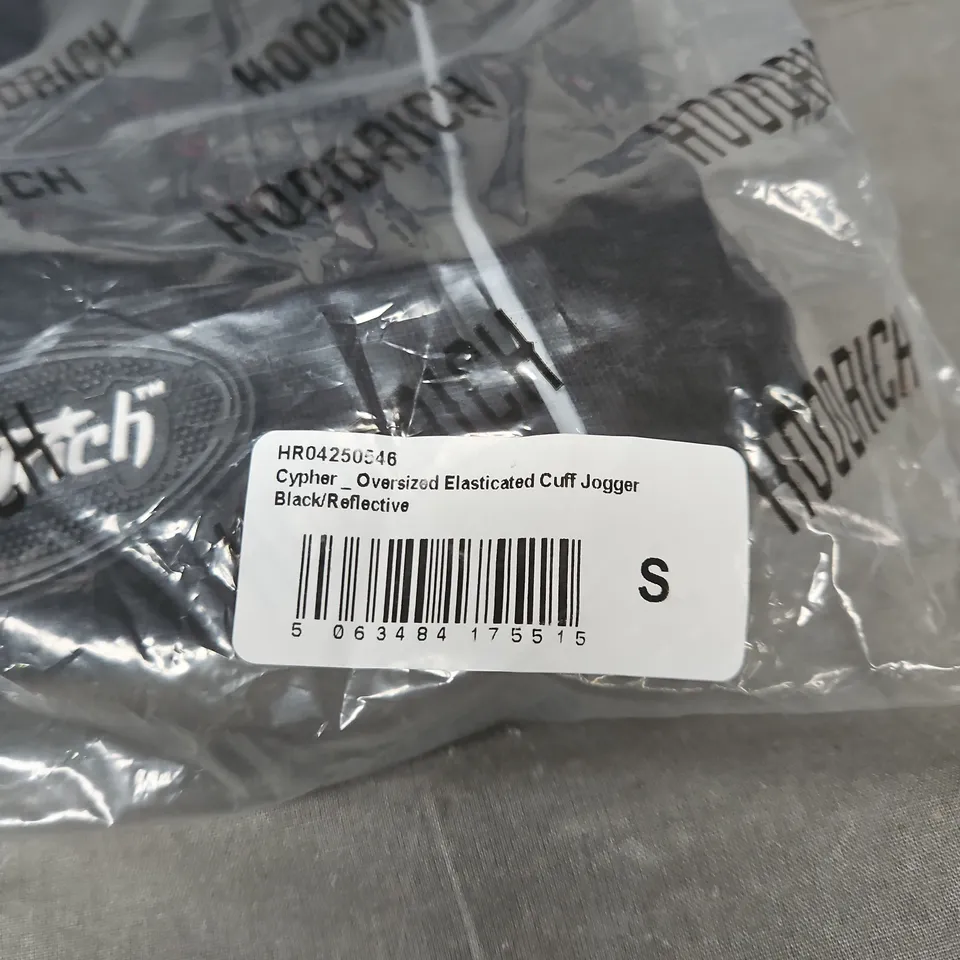 HOODRICH OVERSIZED JOGGER BLACK/REFLECTIVE SIZE SMALL BAGGED