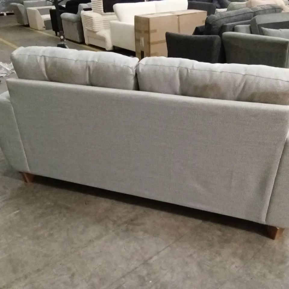 PRENT FABRIC 3 SEATER SOFA - SILVER RRP £799