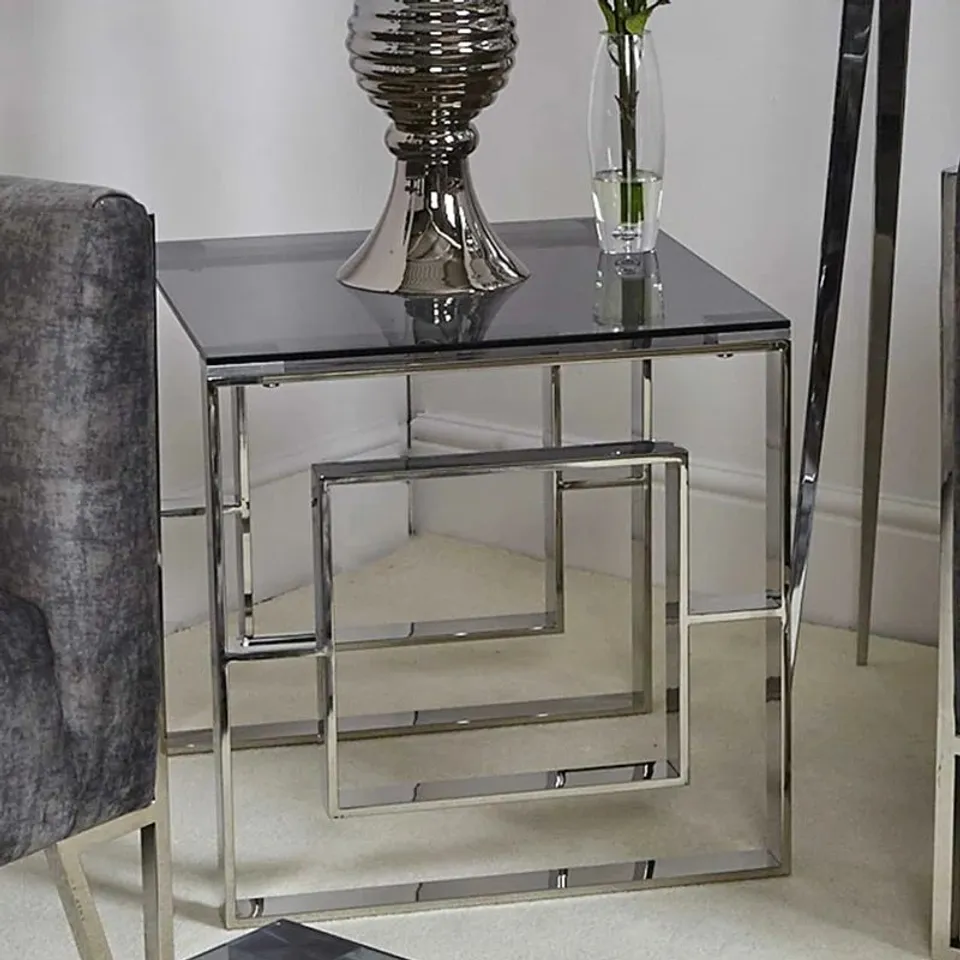BOXED SOFA SIDE TABLE FOR LIVING ROOM FURNITURE, METAL END TABLE, 55CM (1 BOX)