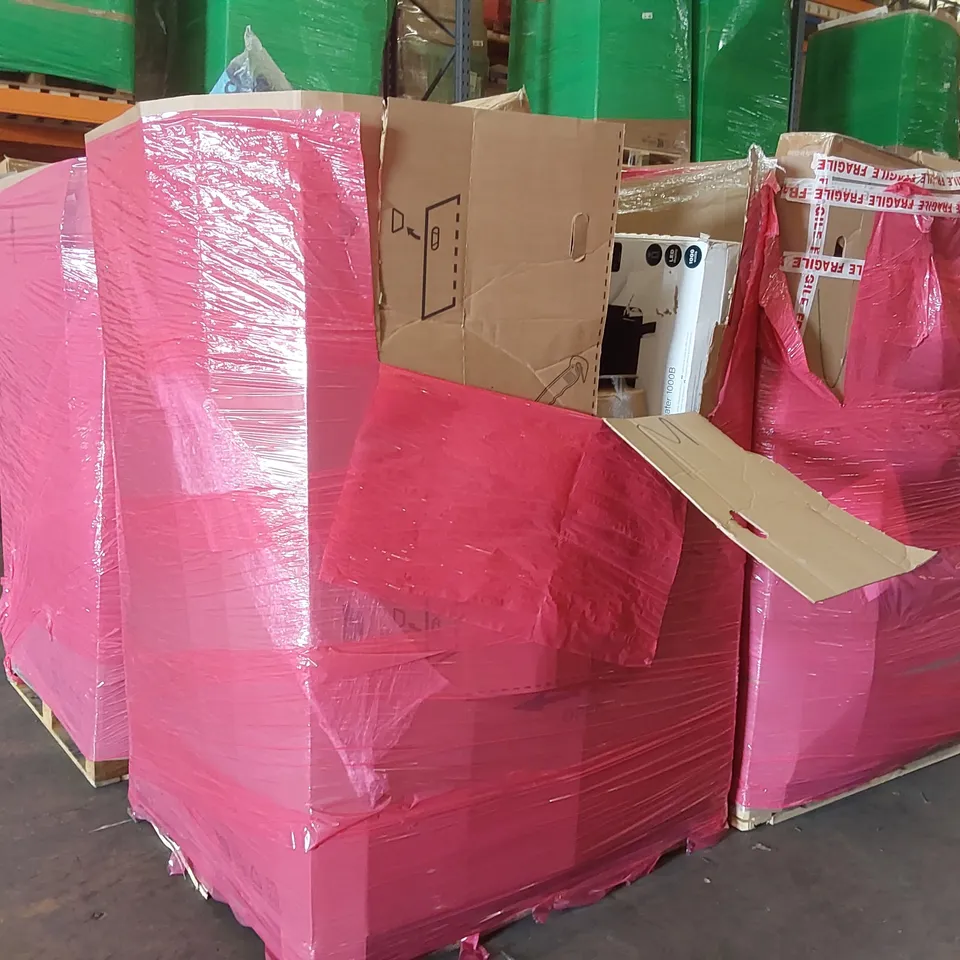 PALLET OF ASSORTED ITEMS INCLUDING: KIDS CAR SEAT, SMART GLASS PANEL HEATER, BOXED MATTRESS, BABY BASSINET/SLEEPER, BABY CHANGING STATION ECT