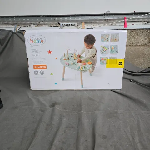 ASDA GEORGE WOODEN ACTIVITY TABLE 12 MONTHS +