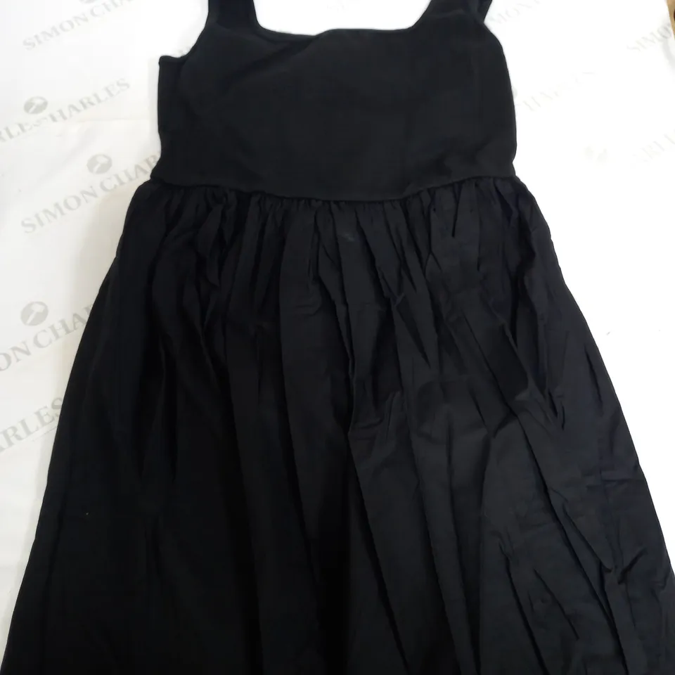 NOBODYS CHILD COLORADO MIDI DRESS IN PLAIN BLACK - UK 12